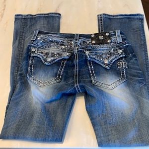 Miss Me Sequin and Jeweled Bootcut Jeans
